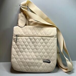 Travelon Cream Quilted Crossbody Bag